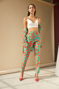 Tropical Print Narrow Pants - Linen, 100% Linen, BeTrue, Be True