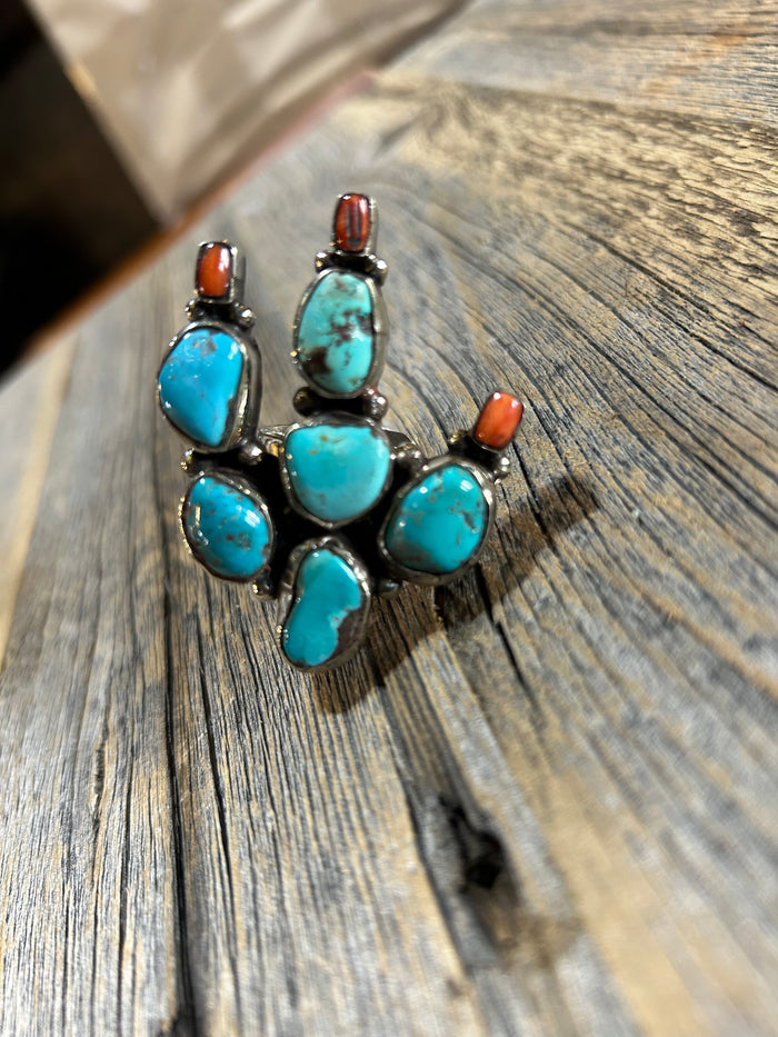 TURQUOISE CACTUS RING