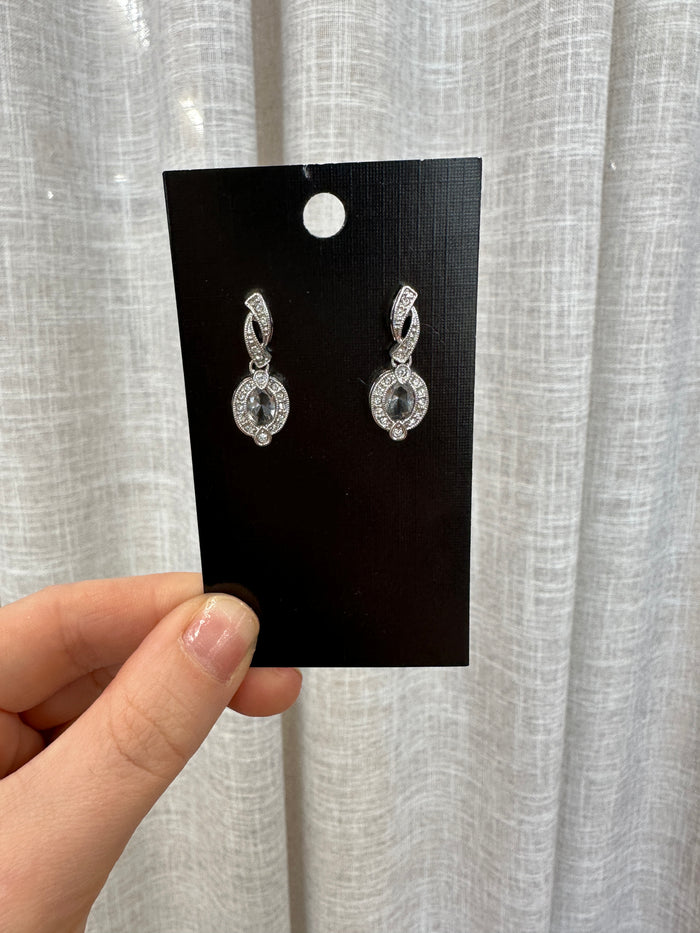 Twisted Silver Drop Earring Silver - Jewellery - Honey Fawn