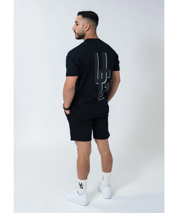 UNDRGROUND Double Print Box Fit Tee (Black)