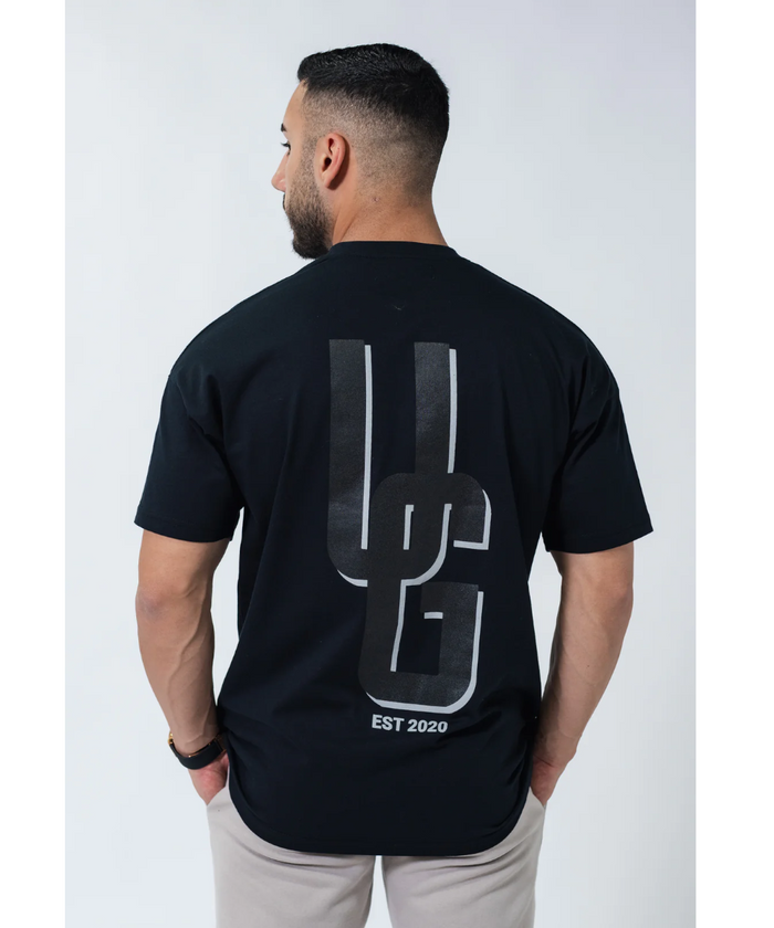 UNDRGROUND Double Print Box Fit Tee (Black)