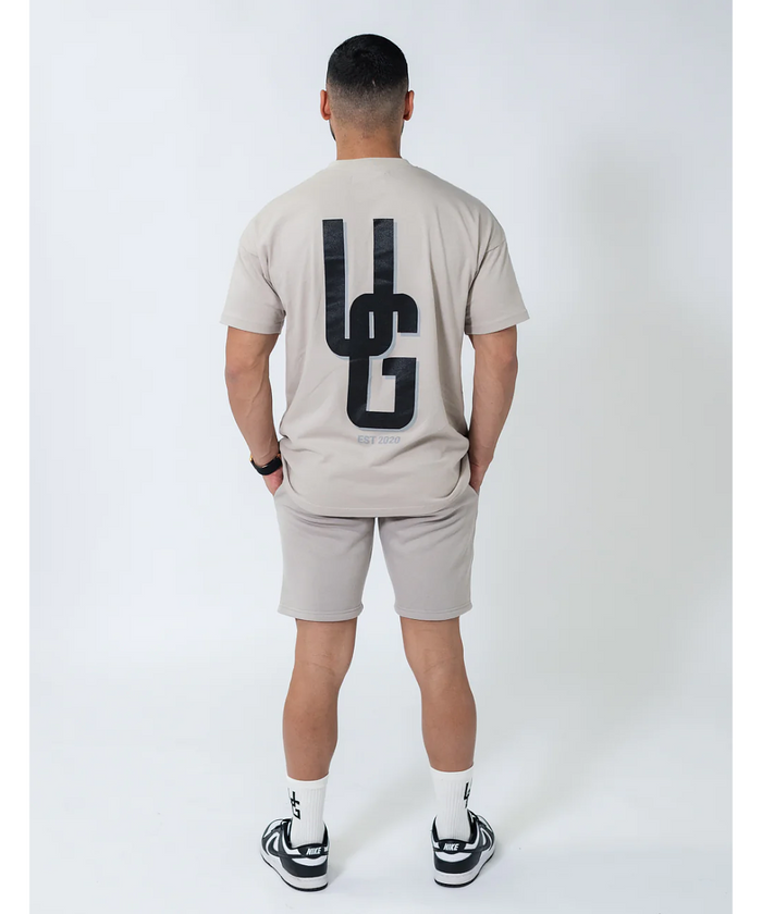 UNDRGROUND Double Print Cotton Shorts (Taupe)
