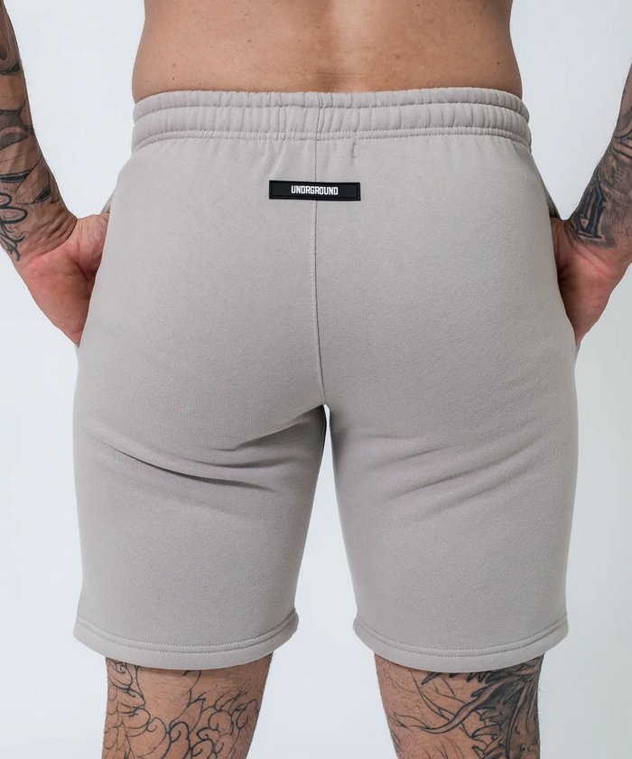 UNDRGROUND Double Print Cotton Shorts (Taupe)
