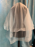 Veil 122: Horsehair edge veil fingertip length 2 tier
