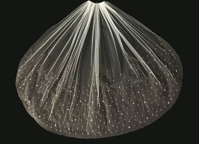 Veil V718: Rivini Beaded Fingertip veil