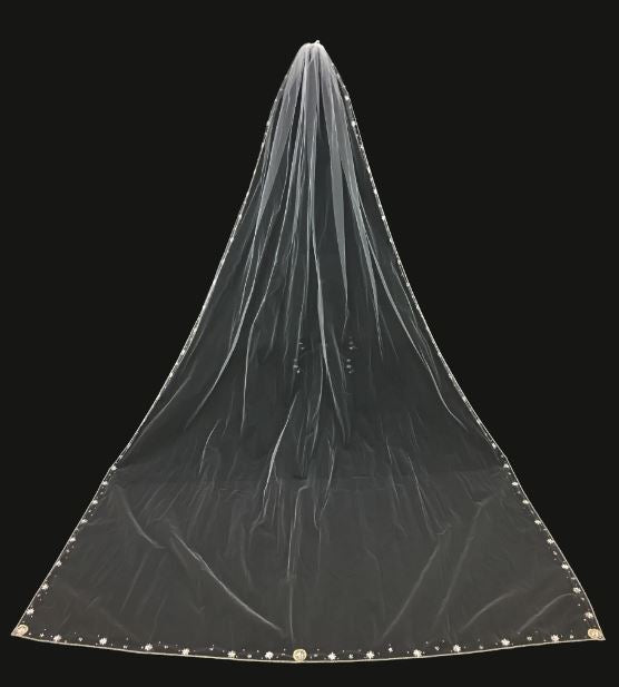 Veil V728: Rivini Beaded Cathedral veil