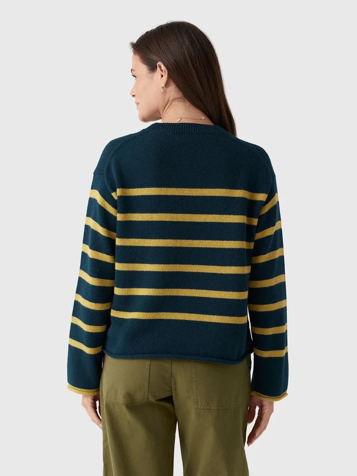 Velucia Juniper Stripe Cotton Sweater