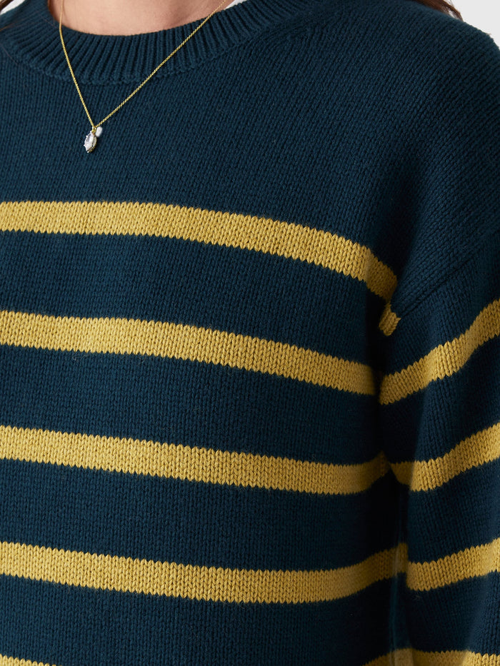 Velucia Juniper Stripe Cotton Sweater