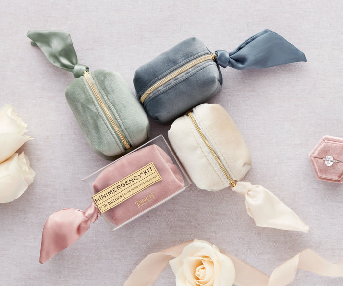 Velvet Minimergency Kits for Bridesmaids Dusty Pink - Giftware - Pinch Provisions