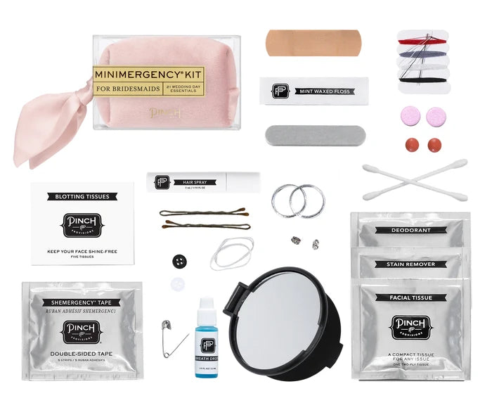 Velvet Minimergency Kits for Bridesmaids Dusty Pink - Giftware - Pinch Provisions