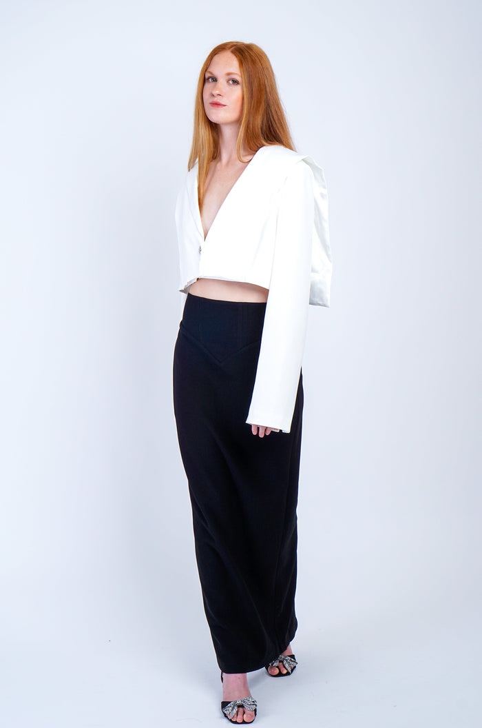 Private Label JACKETS White Cropped Jacket