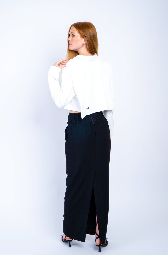 Private Label JACKETS White Cropped Jacket