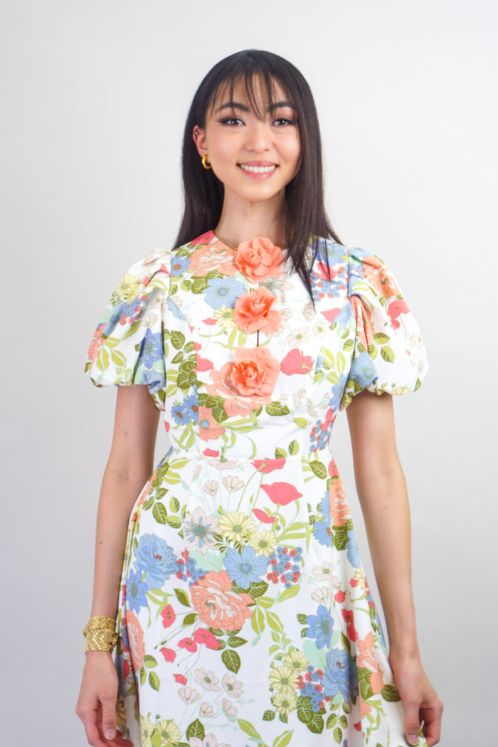 Private Label DRESSES White Floral Mini Dress