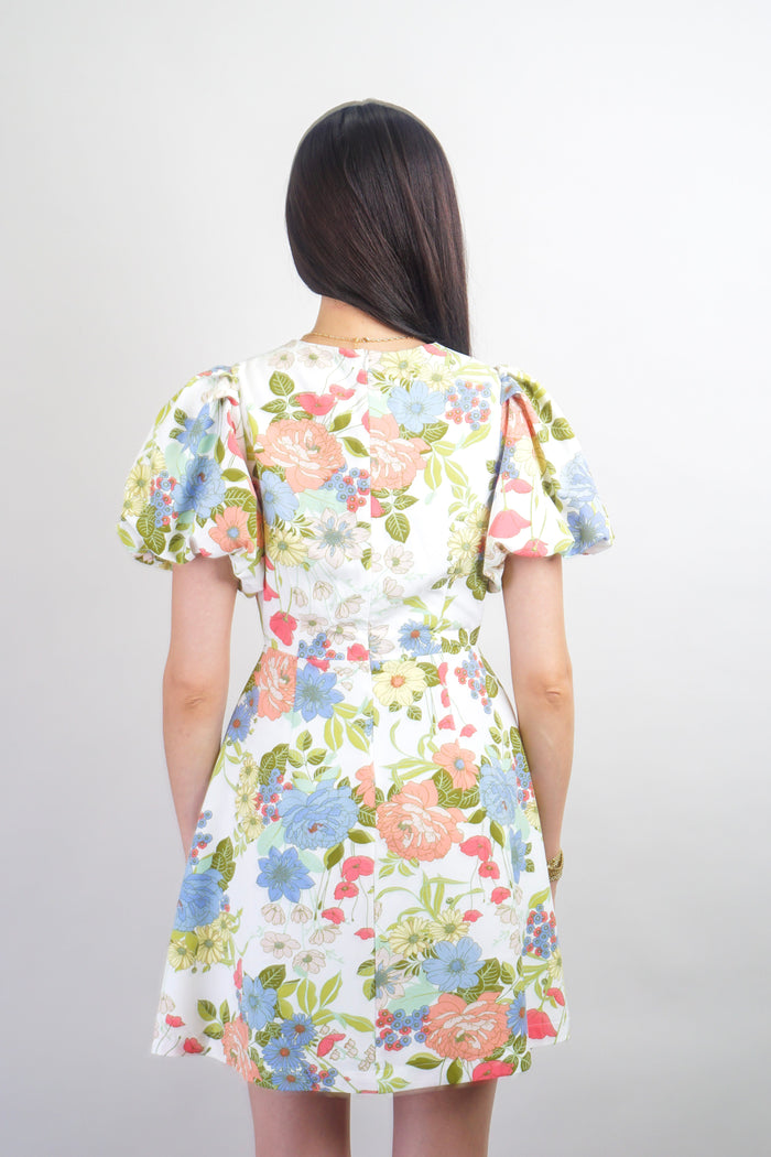 Private Label DRESSES White Floral Mini Dress