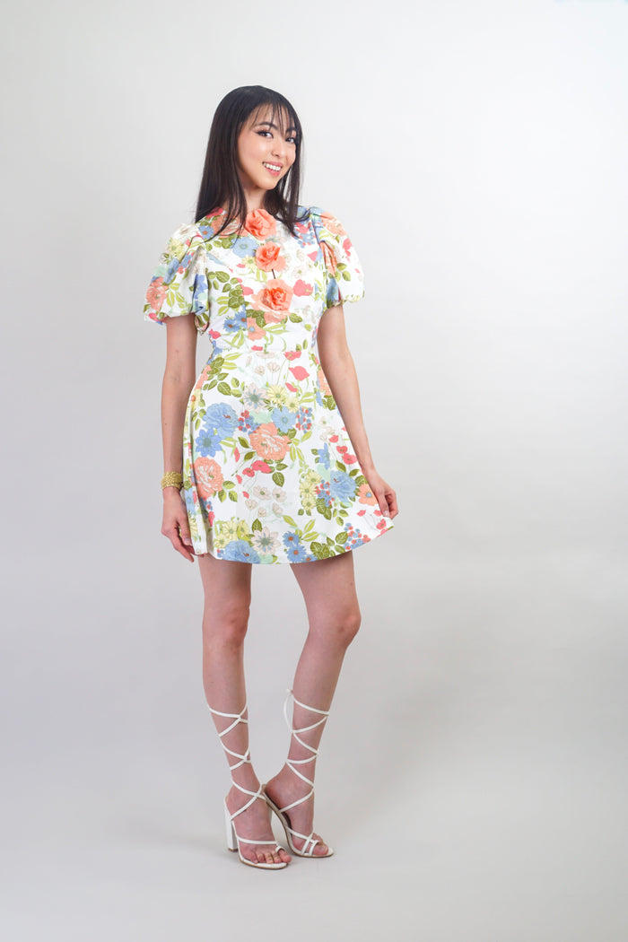 Private Label DRESSES White Floral Mini Dress