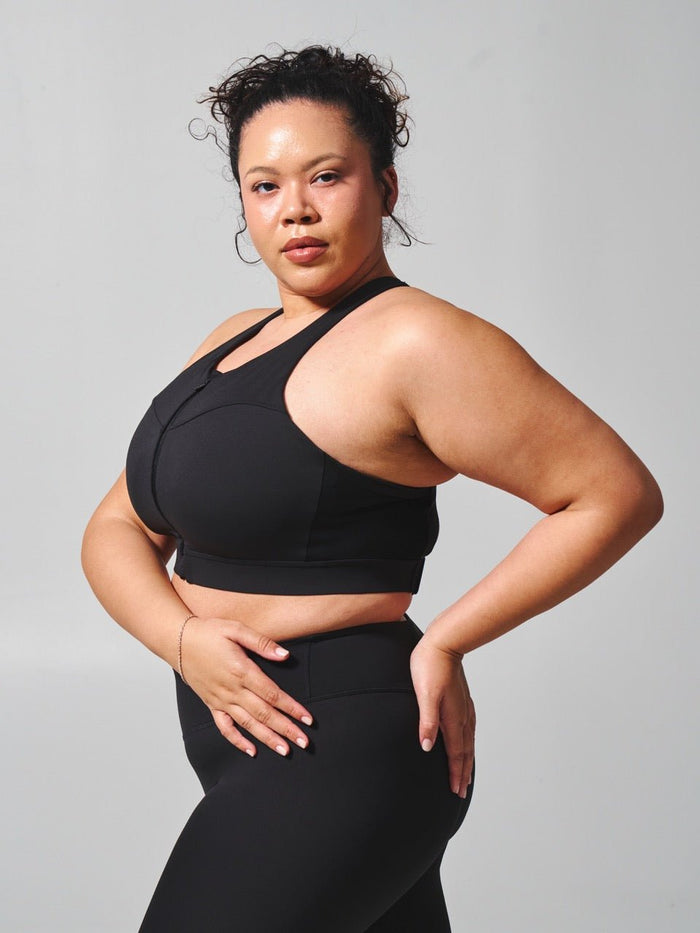Wicked Zip Sports Bra - Onyx Black