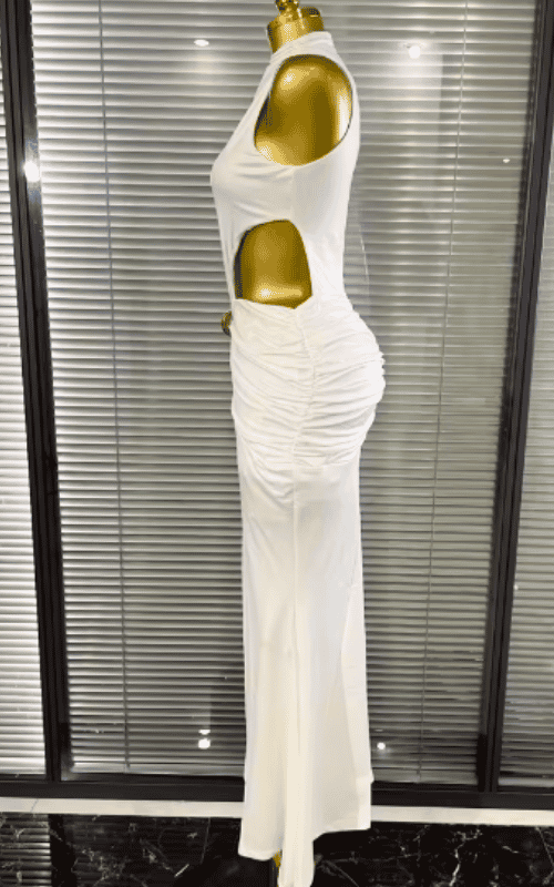 Yolanda Off-Shoulder Hollow Waist Bodycon Long Dress